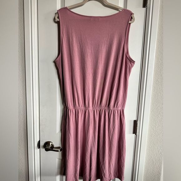 NWOT - Zenana Women’s Plus Size Sleeveless Pink Dusty Rose Romper - Size 2XL - Picture 3 of 5
